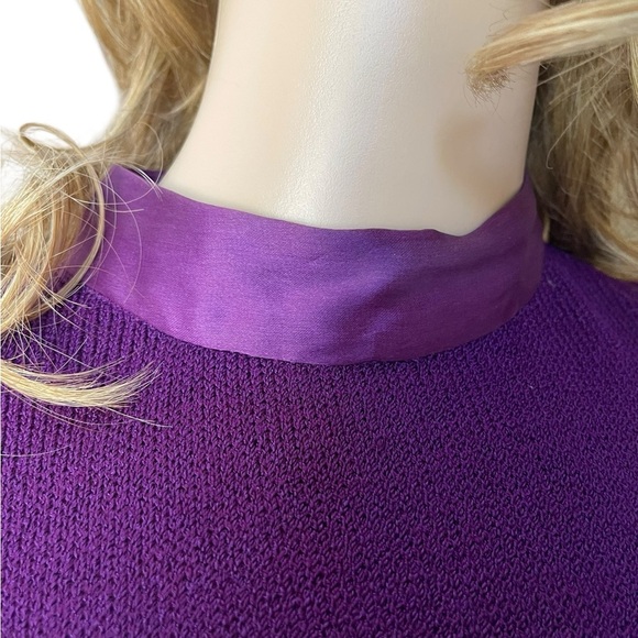 Vintage St. John By Marie Gray
Sz. 6-8 Purple Long Sleeve Mid Length Knit Dress - Picture 5 of 15